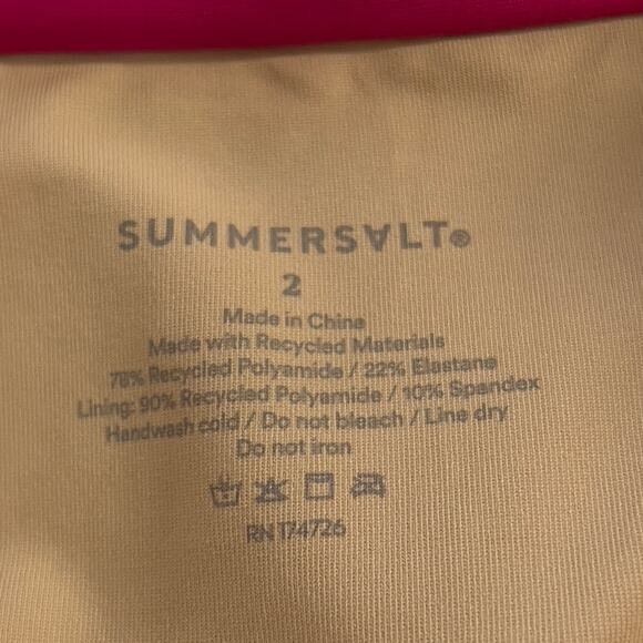 Summersalt 2 Womens The Ruched Backflip One Piece Swimsuit Open Back - Picture 4 of 10